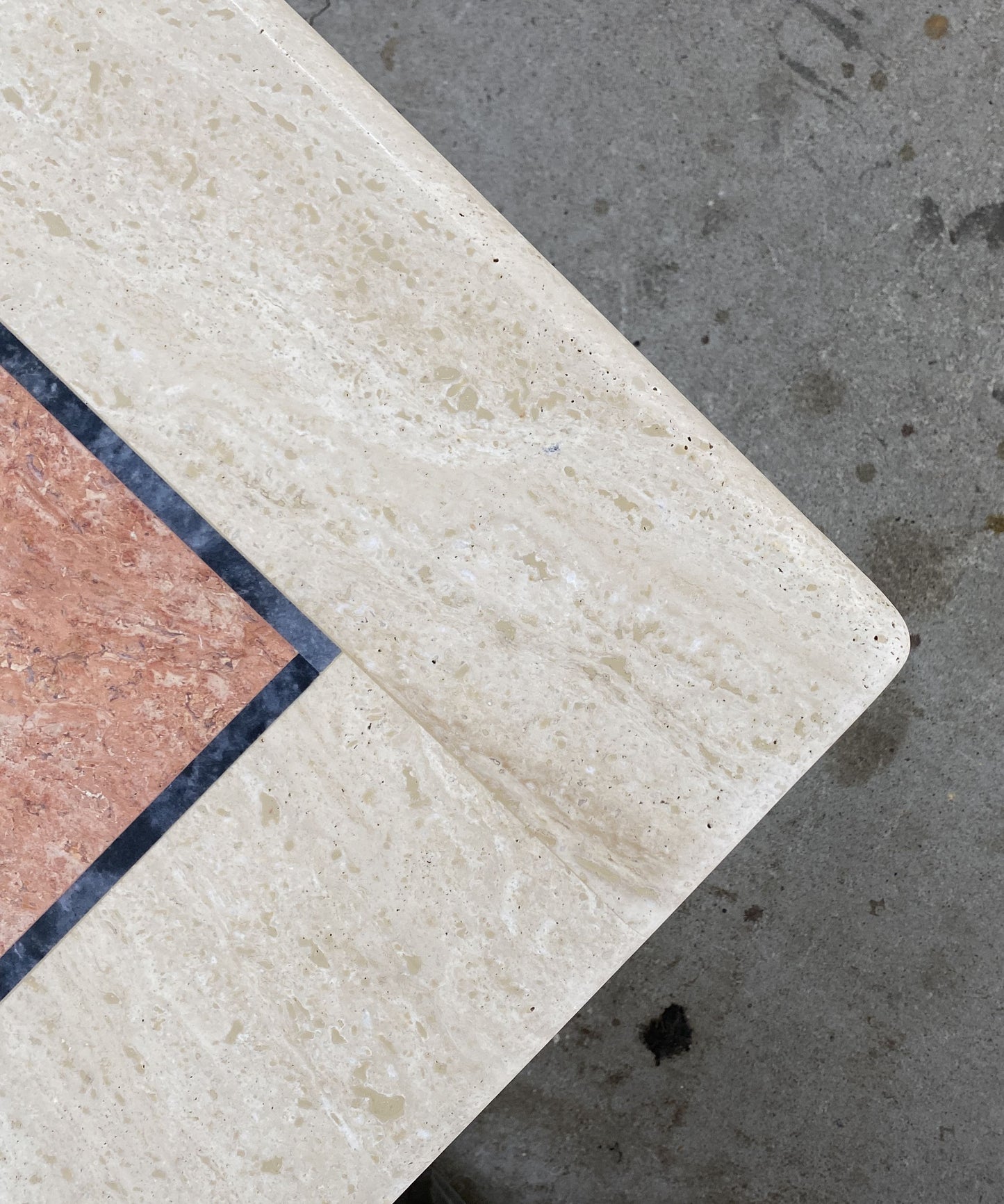 Italian Travertine Side Table