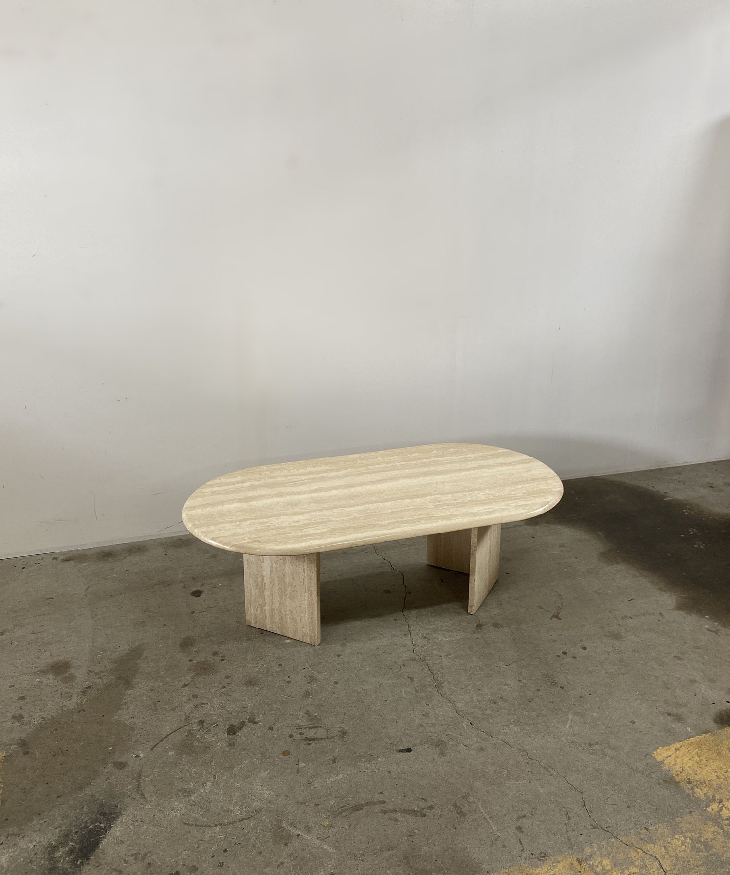 イタリア ビンテージTravertine Low Table テーブル Italian Travertine Low Table – Round trip Antiques