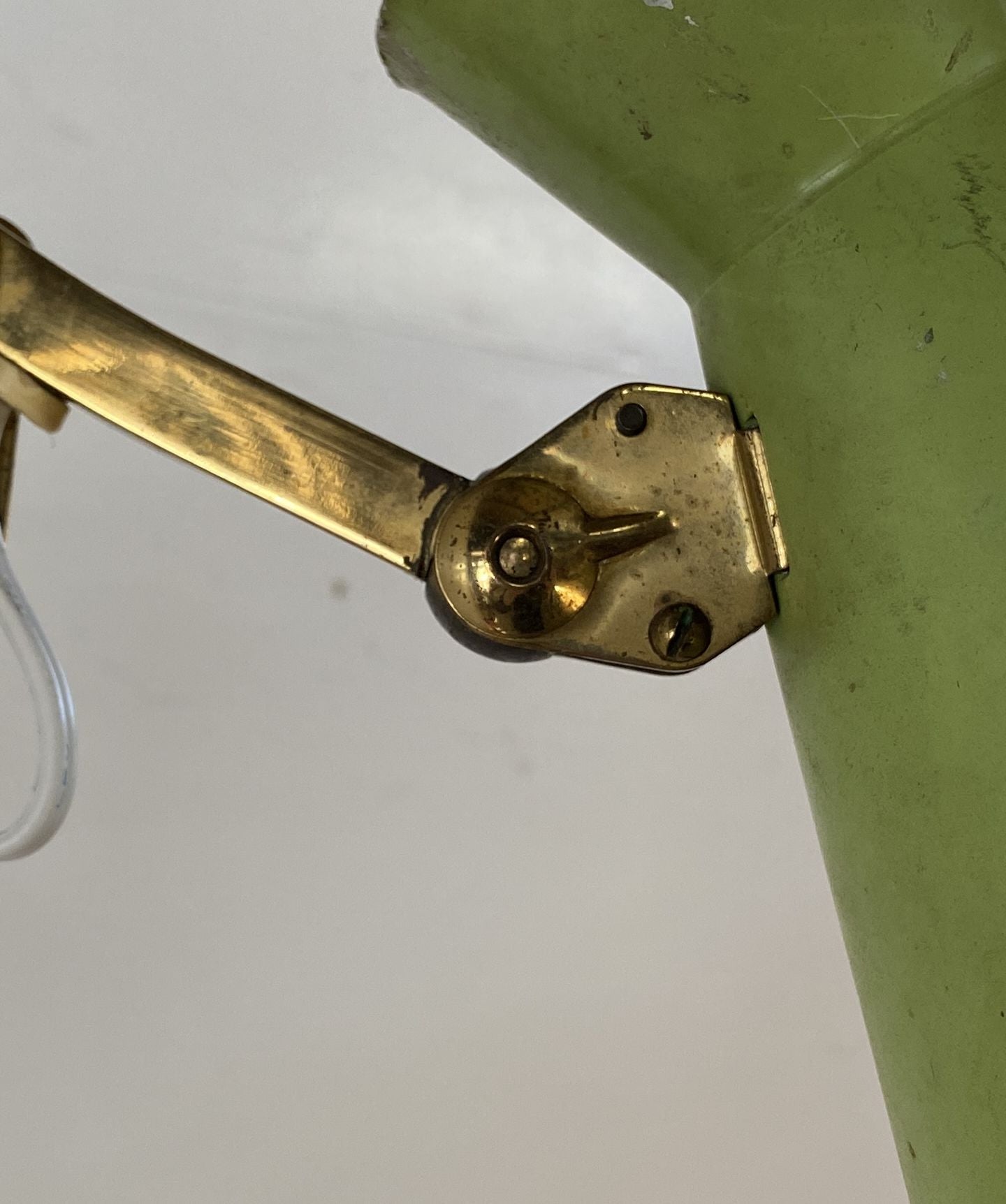Brass Extendable Sissor Wall Lamp Diabolo Shade
