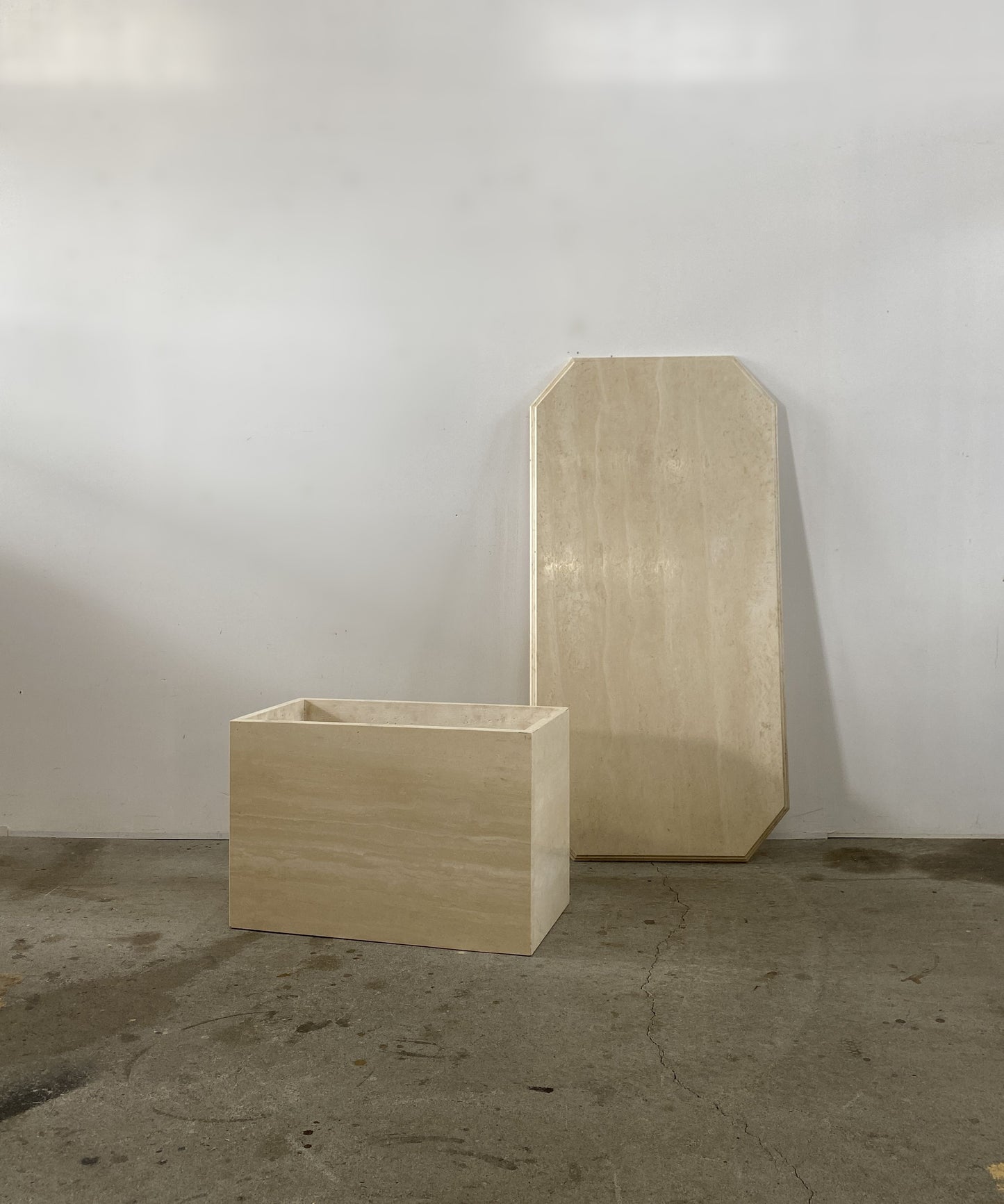 Italian Travertine Low Table