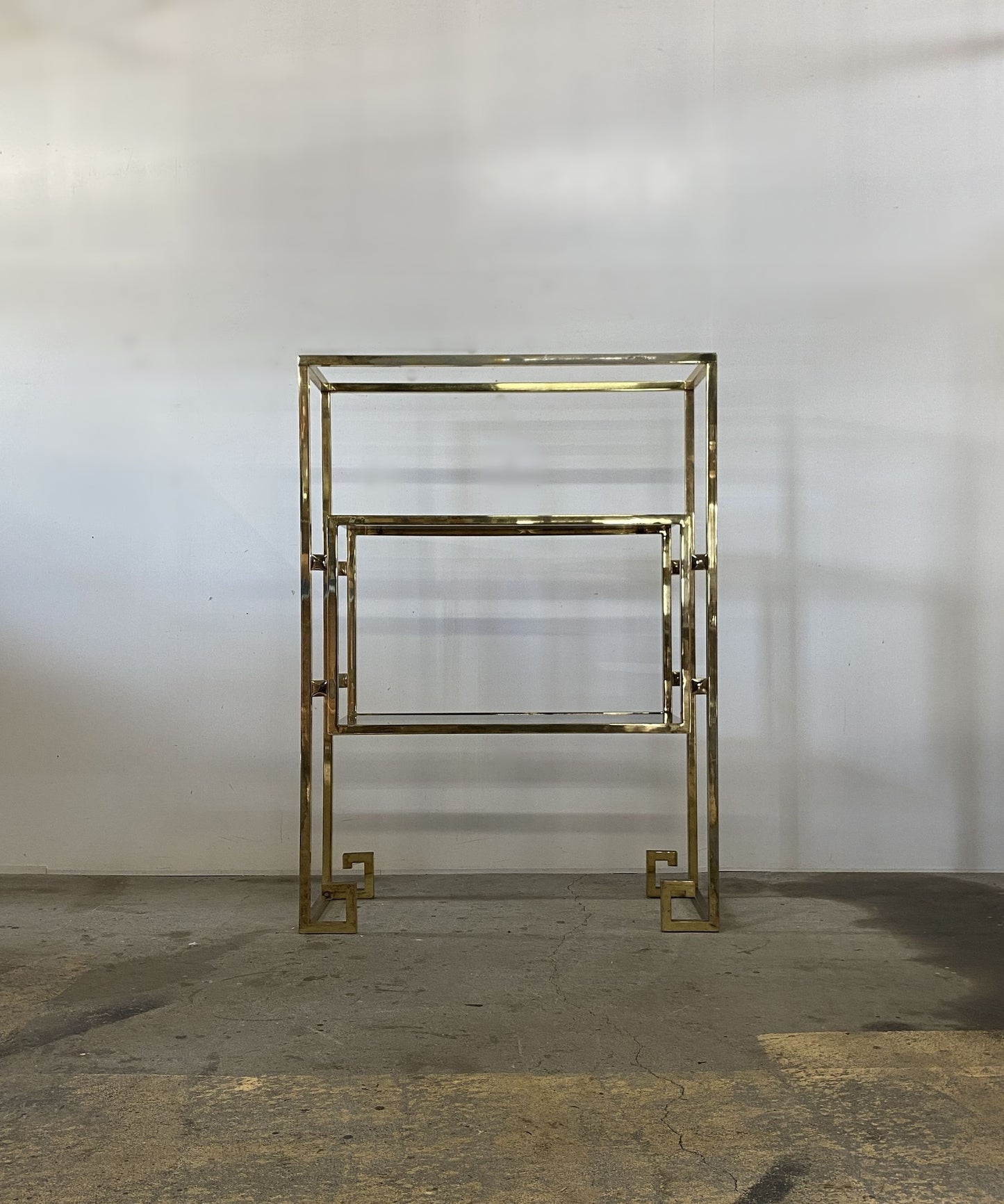 Vintage Geometric Chrome Wall Unit