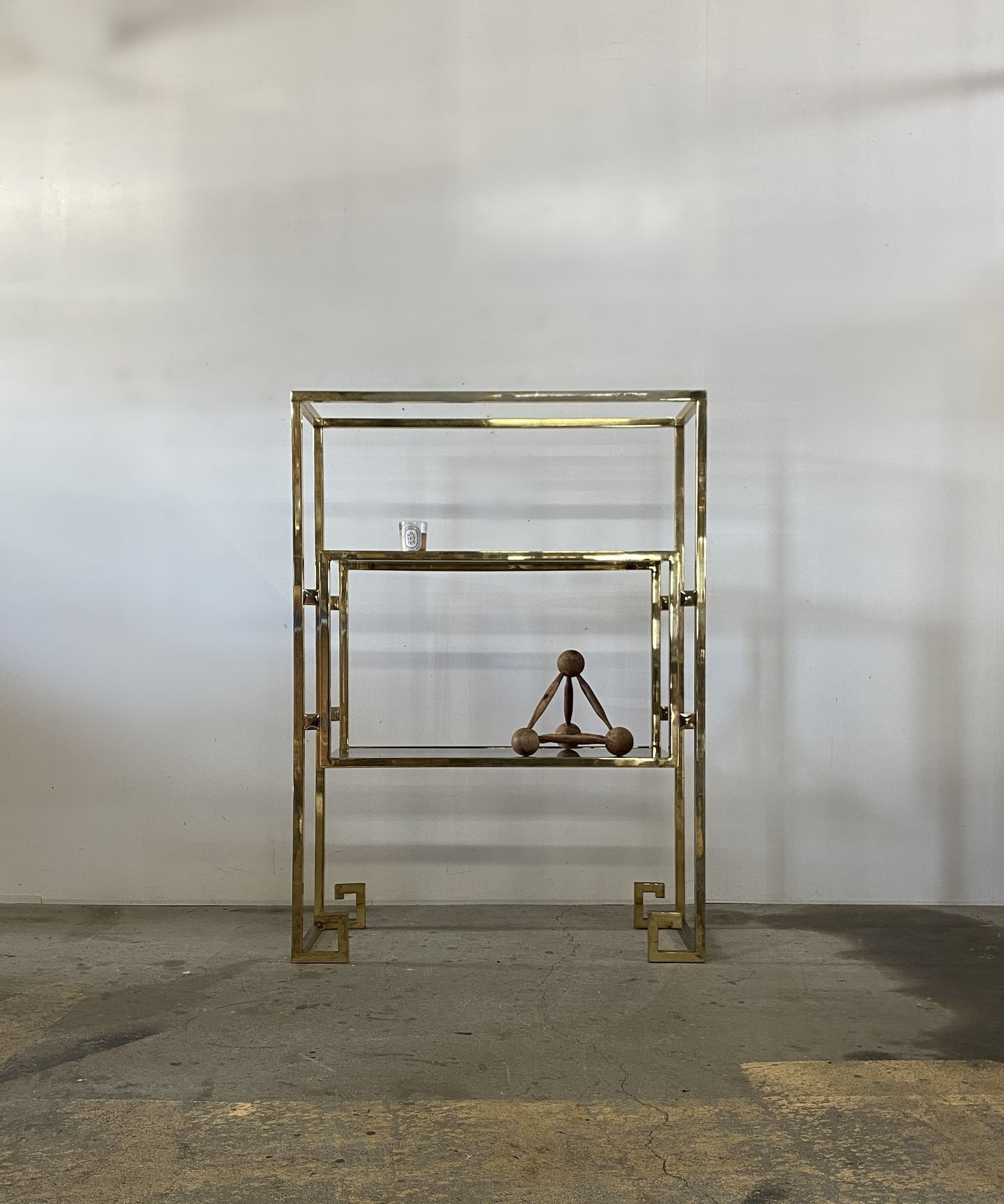 Vintage Geometric Chrome Wall Unit