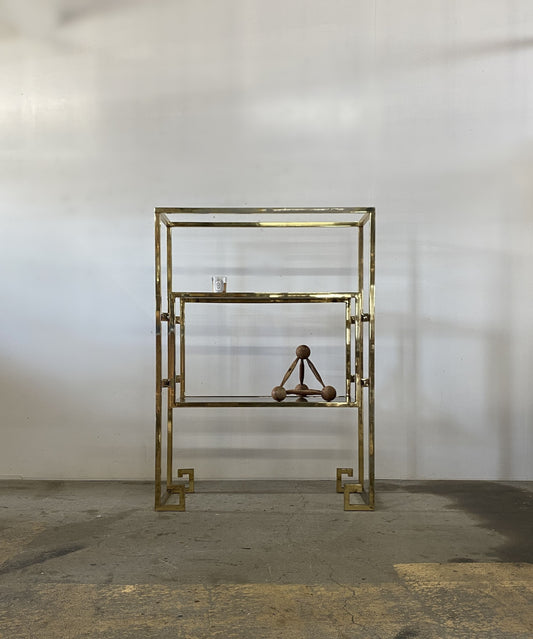 Vintage Geometric Chrome Wall Unit