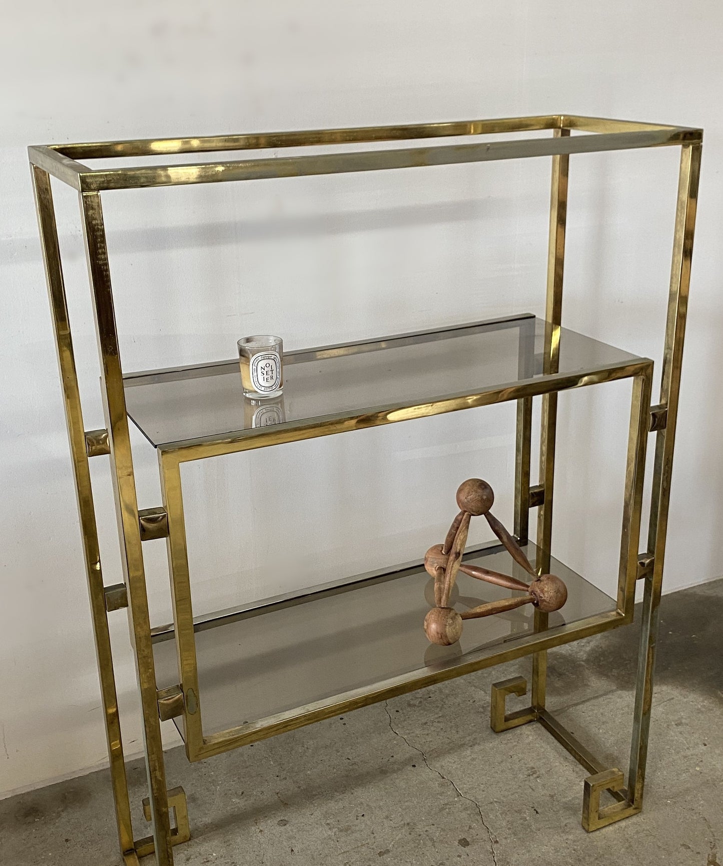 Vintage Geometric Chrome Wall Unit