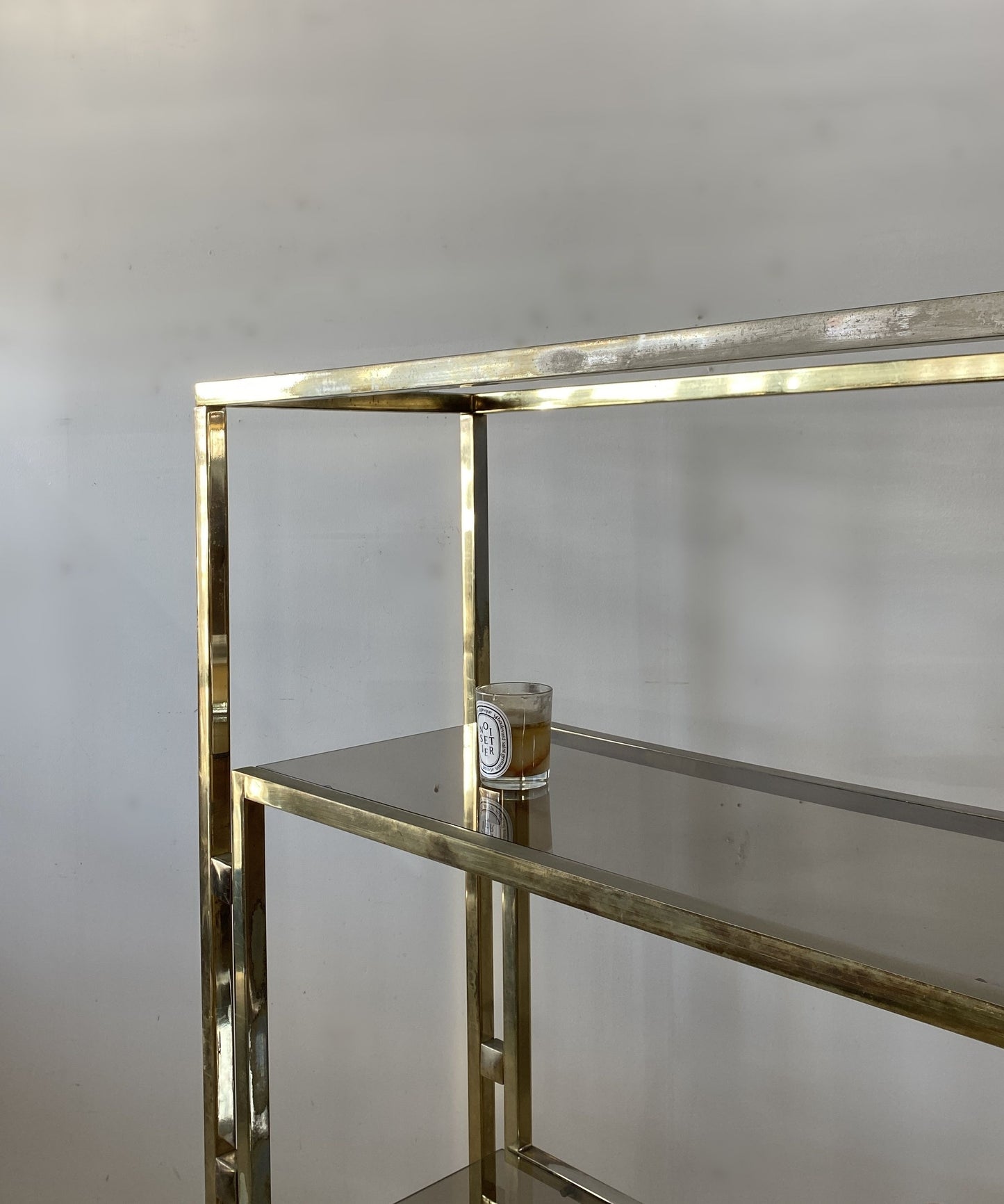 Vintage Geometric Chrome Wall Unit