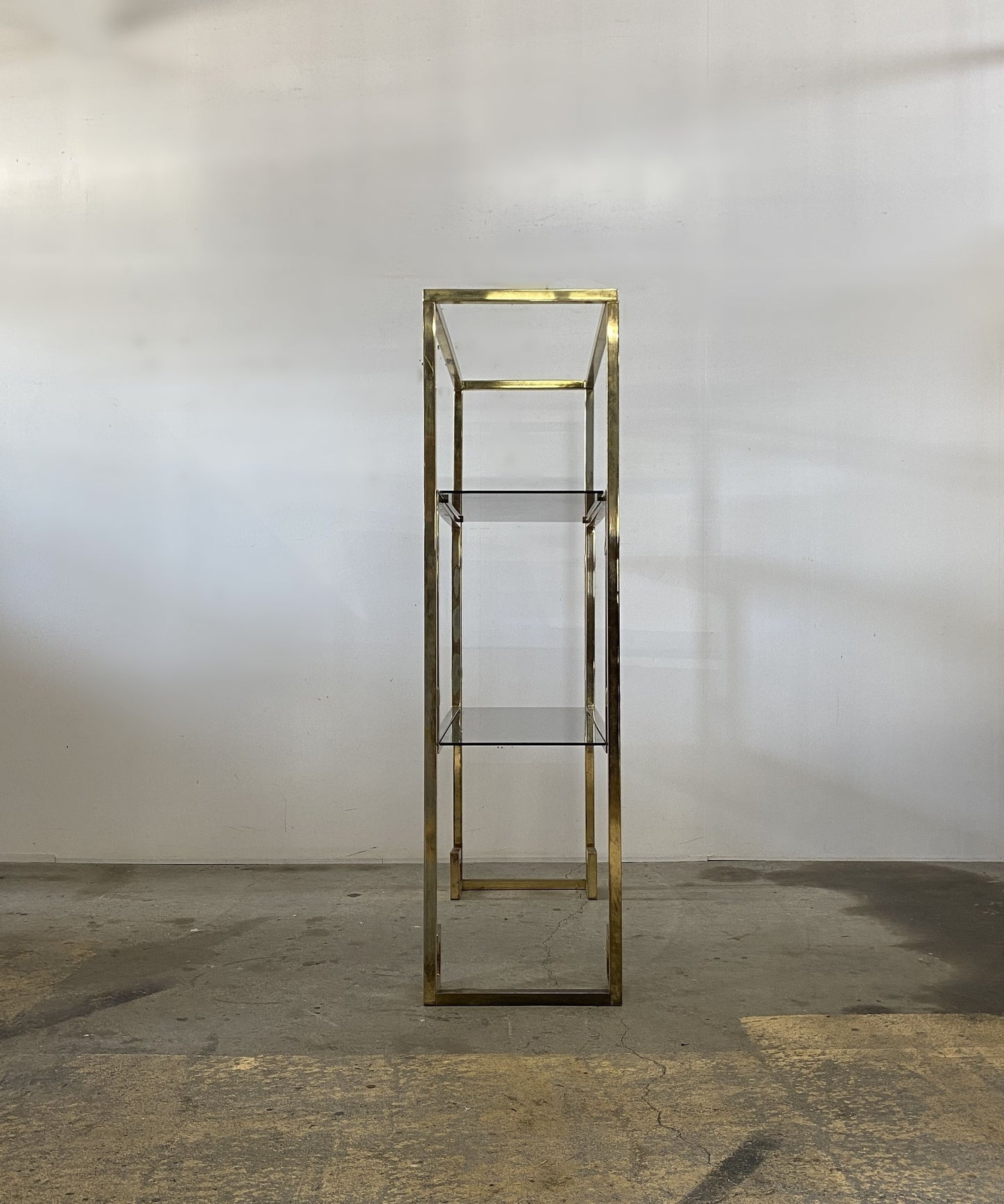 Vintage Geometric Chrome Wall Unit