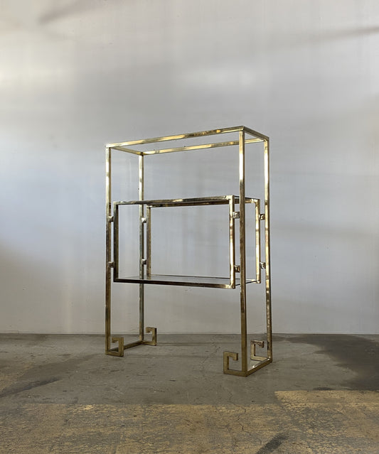 Vintage Geometric Chrome Wall Unit
