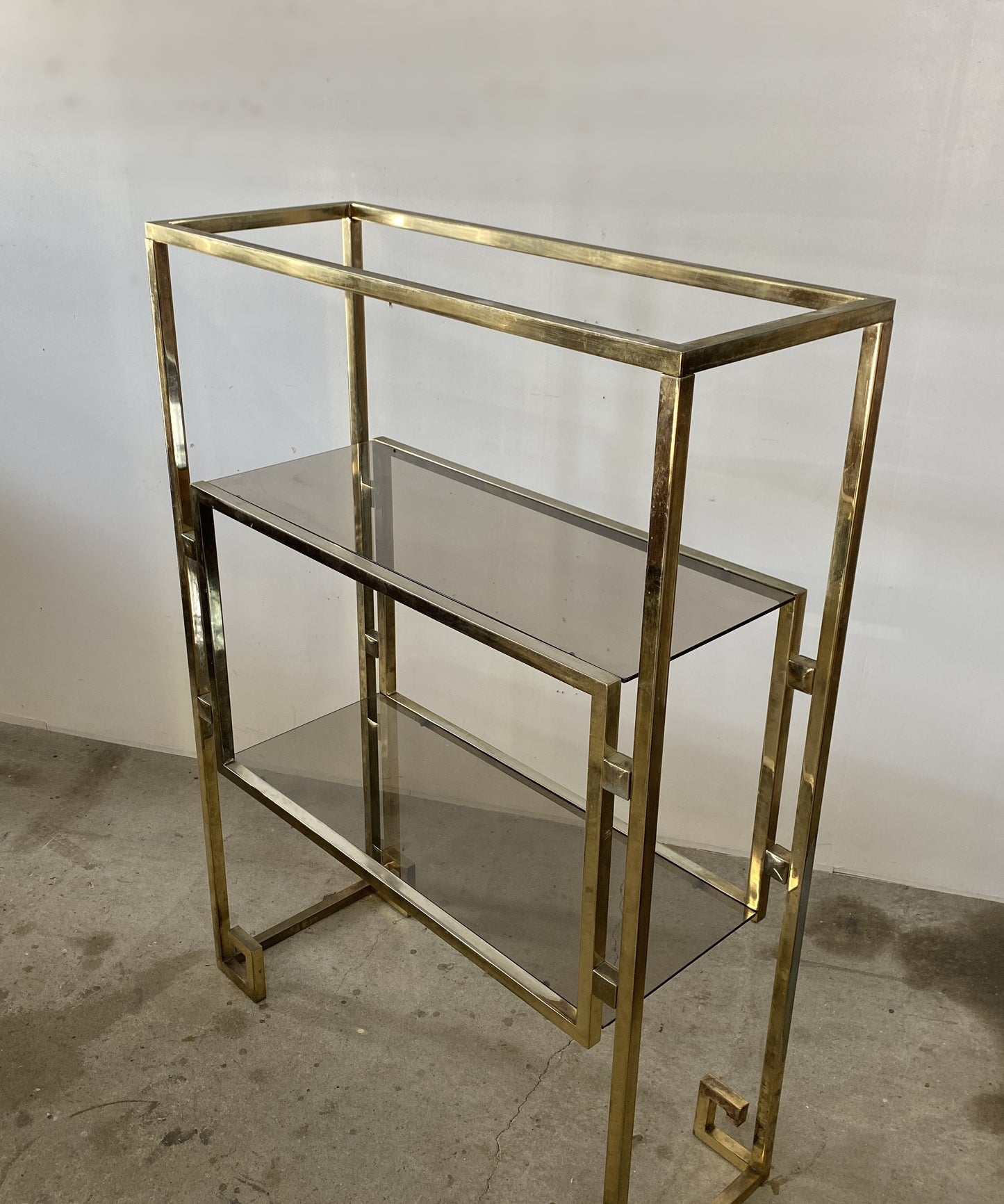 Vintage Geometric Chrome Wall Unit