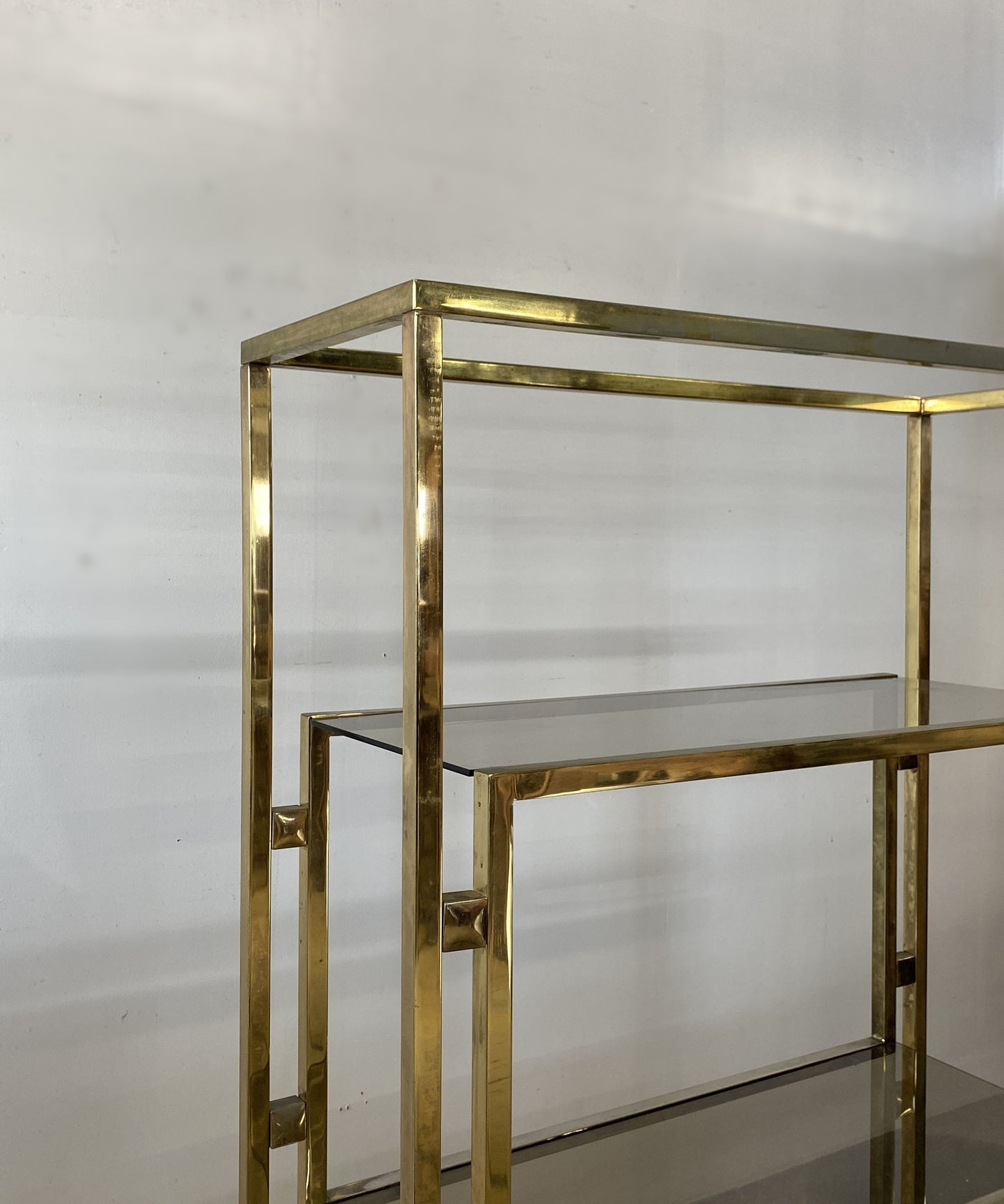 Vintage Geometric Chrome Wall Unit