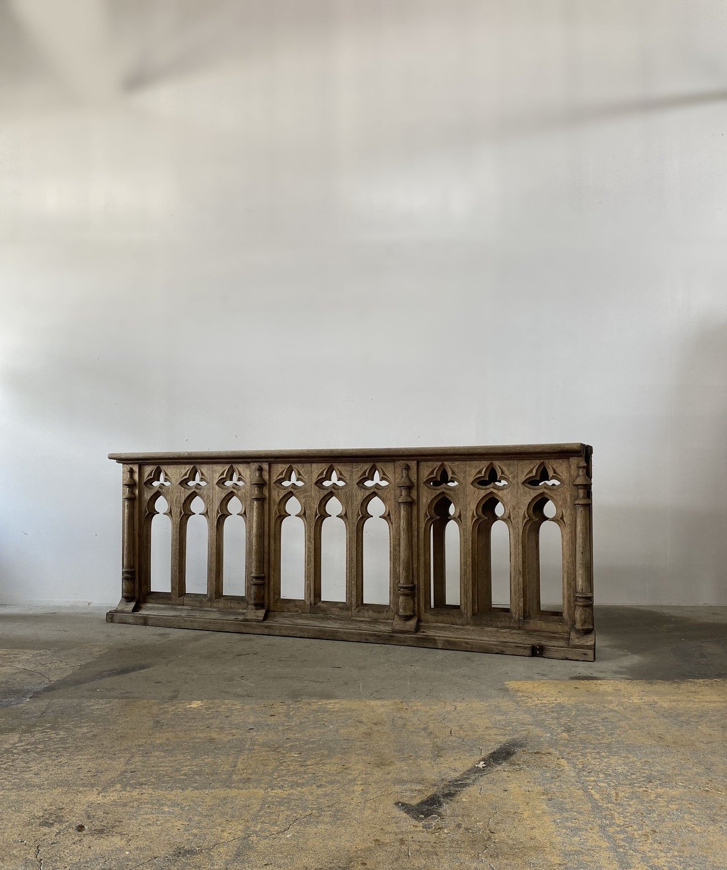 19c Gothic Oak Balustrade