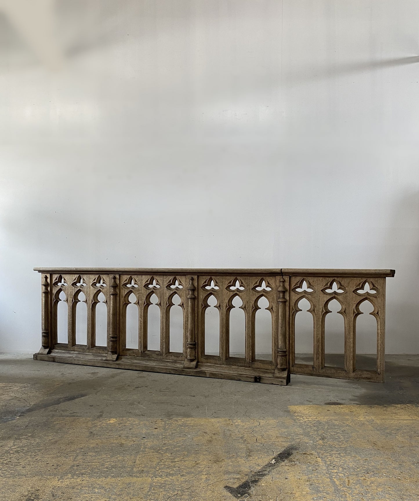 19c Gothic Oak Balustrade