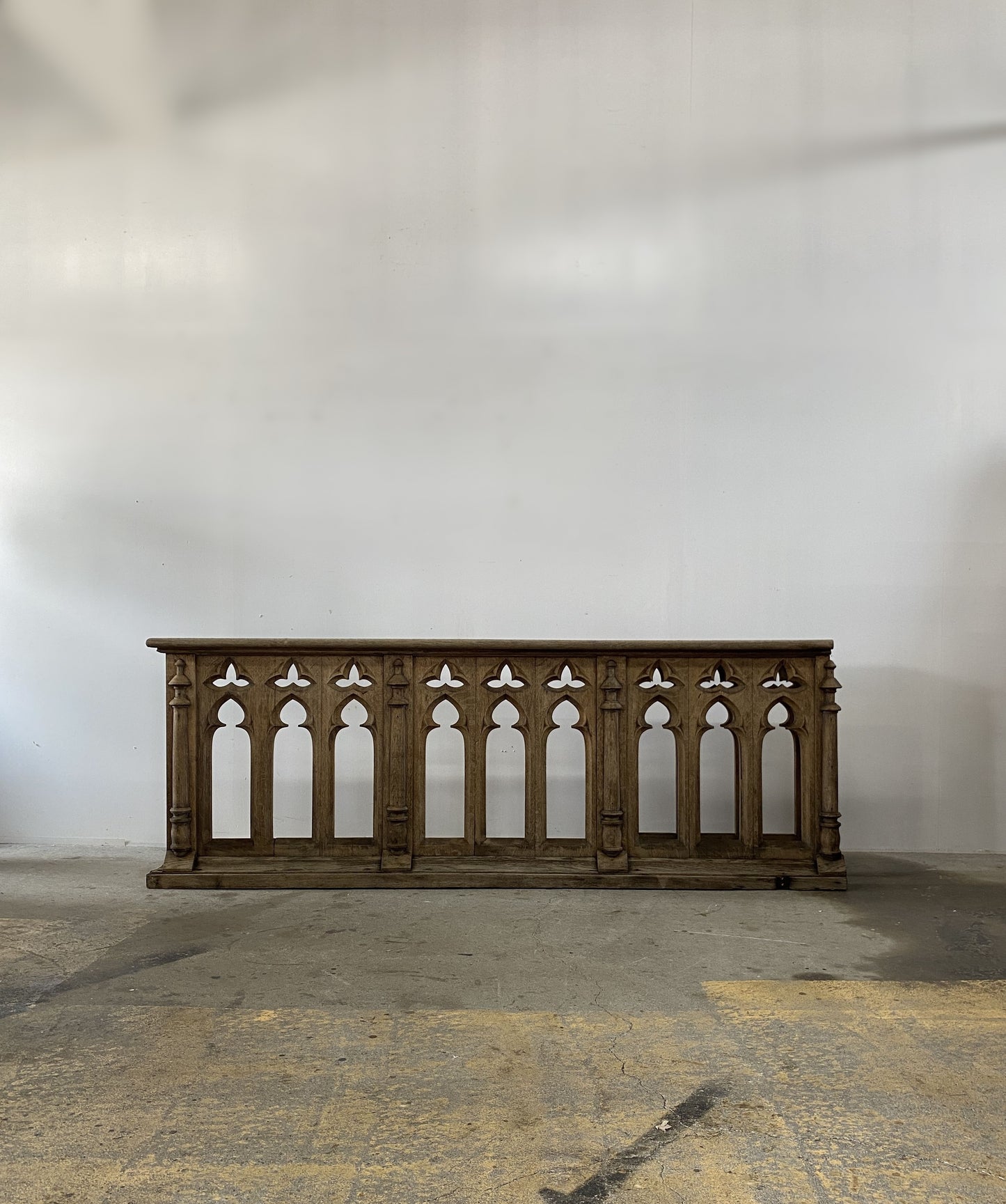 19c Gothic Oak Balustrade