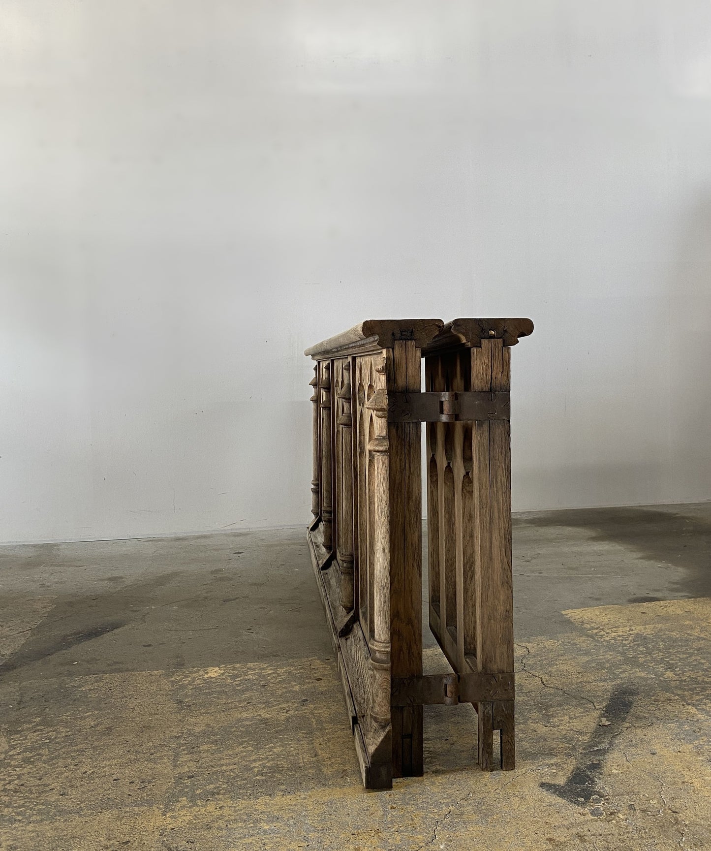 19c Gothic Oak Balustrade