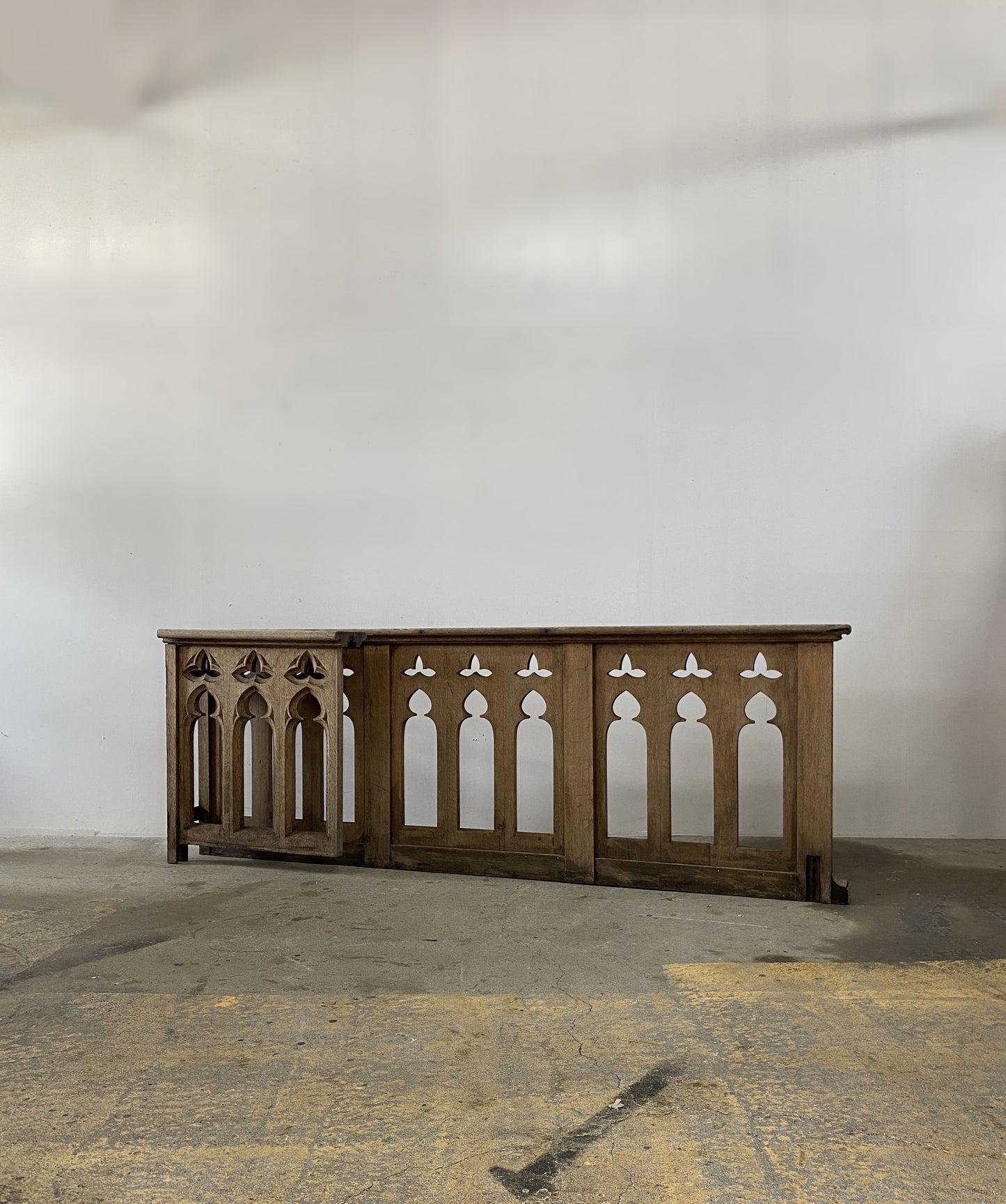 19c Gothic Oak Balustrade