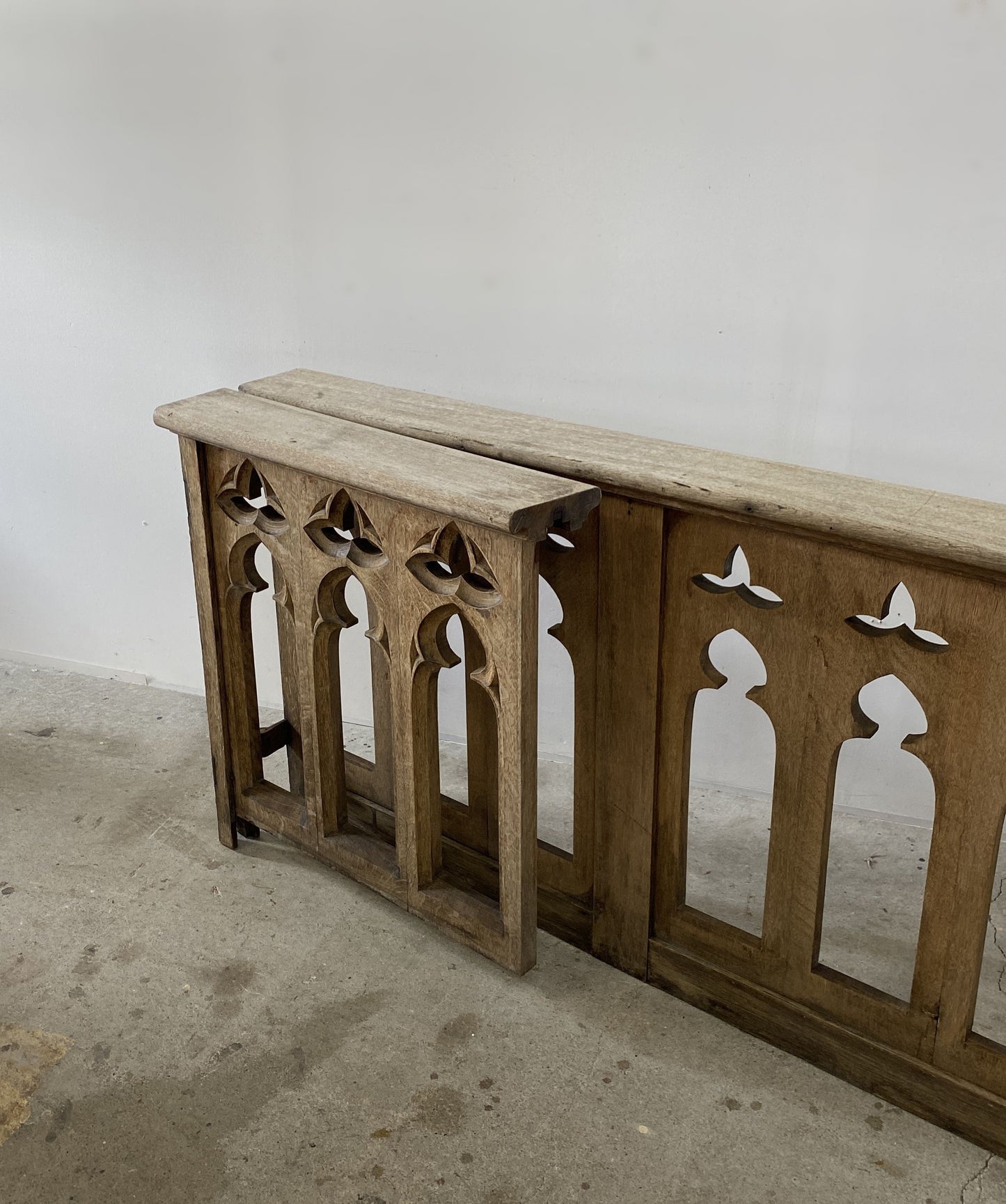 19c Gothic Oak Balustrade