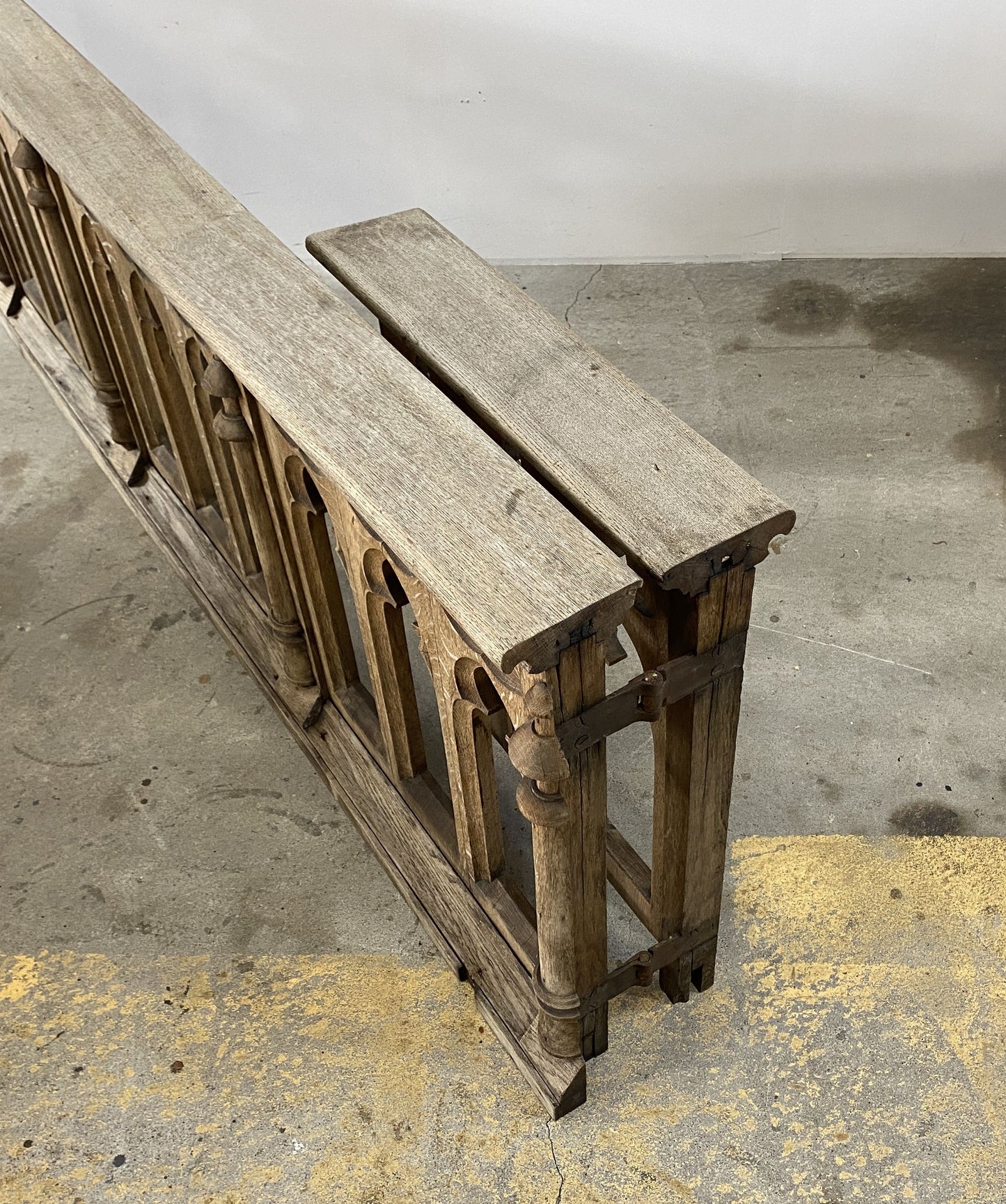 19c Gothic Oak Balustrade