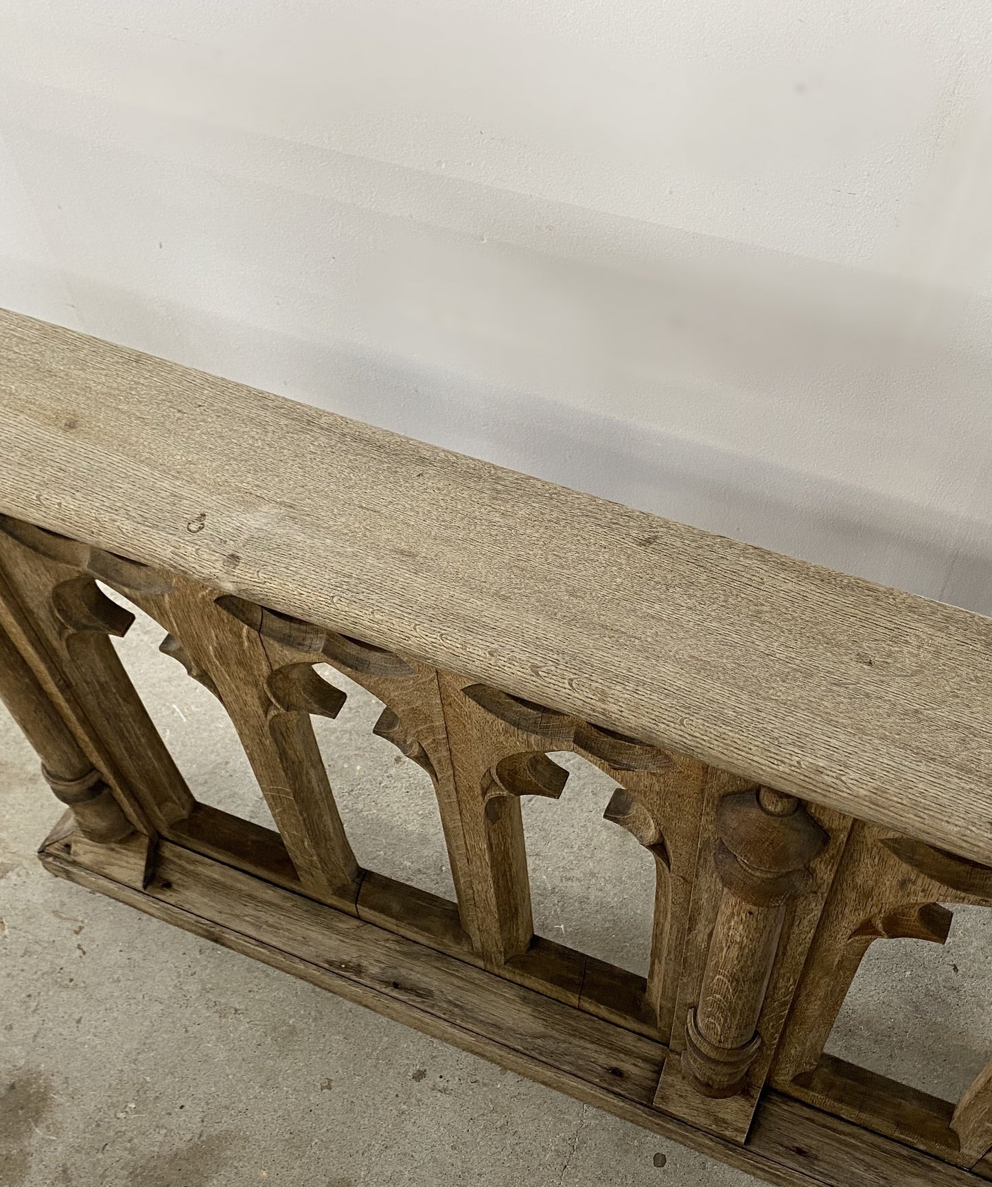 19c Gothic Oak Balustrade