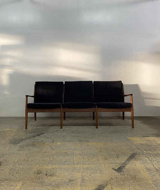 Danish Teak & 3 Seats Sofa By Svend Aage Eriksen