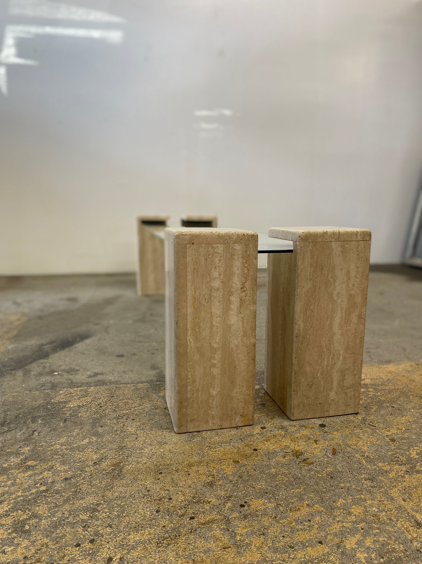 Italian Travertine Coffee Table