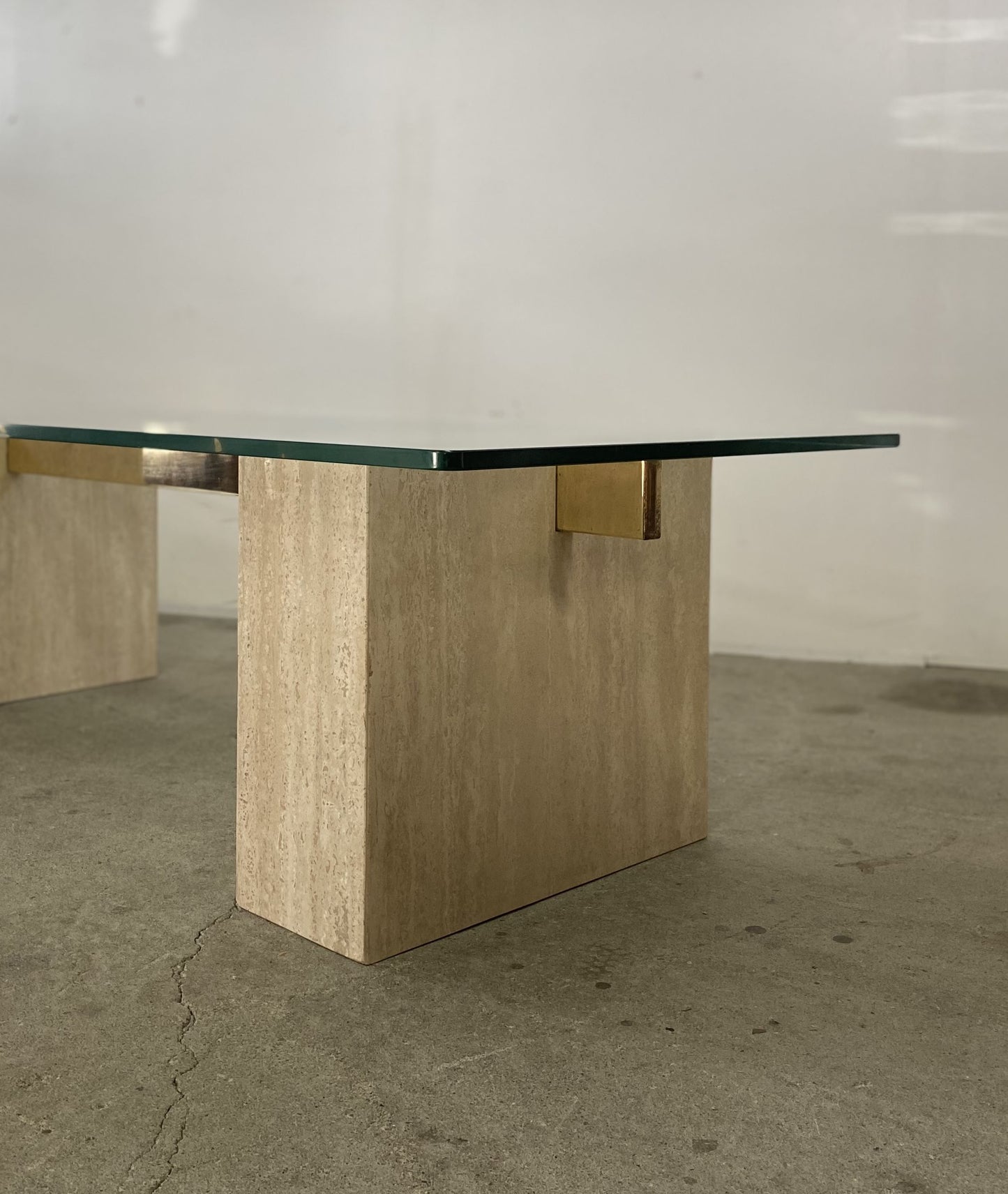 Italian Travertine Coffee Table by Artedi