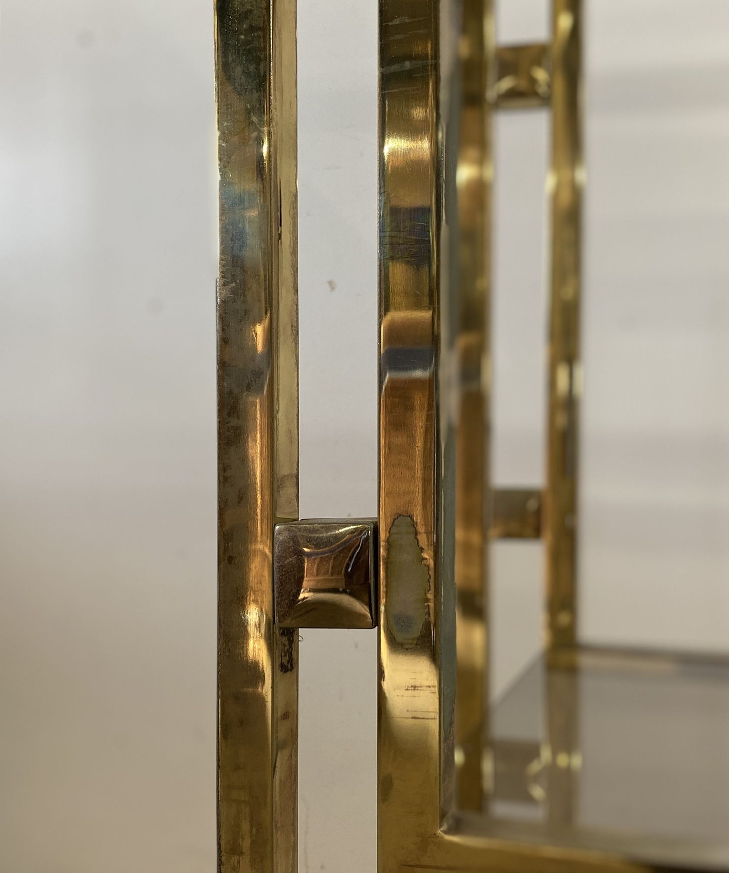 Vintage Geometric Chrome Wall Unit
