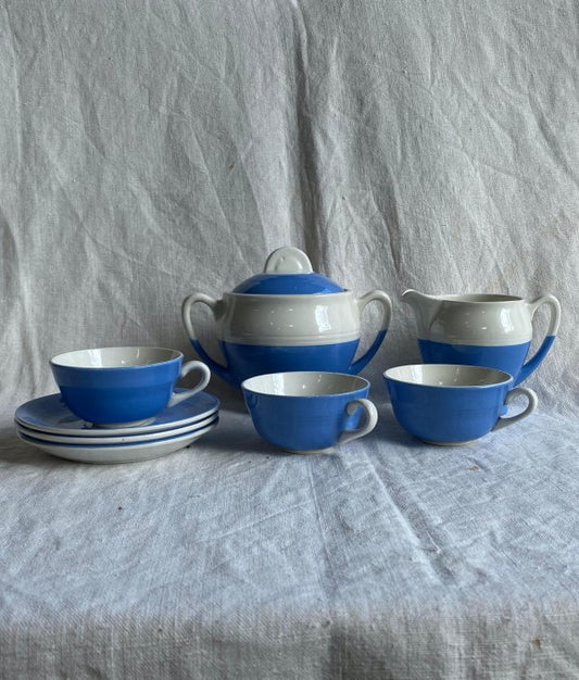 France antique Tee Set"SARREGUEMINES"