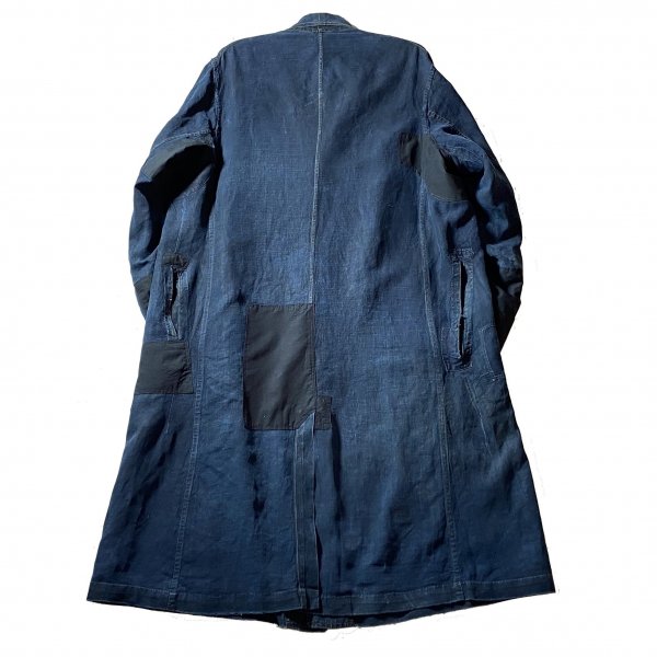 専用出品　1920's indigo linen maquigon coat