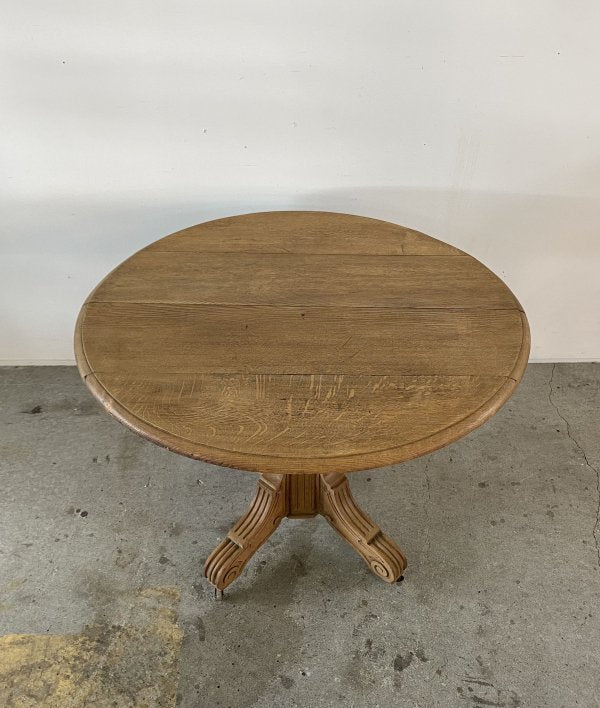 フランス アンティーク Pedestal Oak Oval Table テーブル - センター 